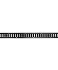 Single black rail from Six 5 Foot E Track Rails Kit With Ratchet Straps O Ring Anchors Tie Offs D Ring End Caps And 1500 Lb Gear Securement