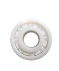 696 Ce Size 6X15X5Mm Full Ceramic ZrO2 Zirconia Ball Bearings top view, featuring smooth white zirconia material for motors.
