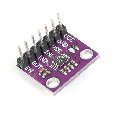 LTC1966 True RMS To DC Converter Module for Micropower Apps with Pro Grade Precision and Delta Sigma Tech on purple breakout board