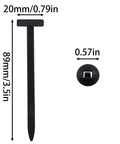Heavy Duty Black Nylon Universal Cable Tie Buckles Push Mount Zipper Straps With Pin And Button Design dimensions shown