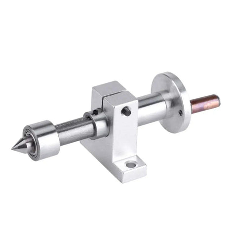 Heavy Duty Mini Lathe Live Center With Dual Precision Bearings for smooth machining, featuring a metal body and adjustable tip.