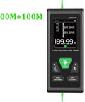 Dual Laser Rangefinder With Rechargeable Battery And Big Digital Screen Measuring Up To One Hundred Meters displaying 199.99m measurement.