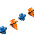 Premium Nylon Mudguard Flare Retainer Clip Kit Direct Replacement For Toyota Tacoma RAV4 Highlander FJ Cruiser 4Runner Fender Trim Bumper 38 Piece Multi Set Built Tough Weather Resistant Drop In Fit No Hassle Install Long Lasting Garage Gear, blue and orange clips