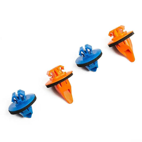 Premium Nylon Mudguard Flare Retainer Clip Kit Direct Replacement For Toyota Tacoma RAV4 Highlander FJ Cruiser 4Runner Fender Trim Bumper 38 Piece Multi Set Built Tough Weather Resistant Drop In Fit No Hassle Install Long Lasting Garage Gear, blue and orange clips