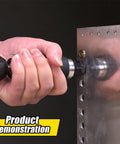 Two In One Rivet Nut Tool For Drill Converts To A Rivet Gun And Rivnut Tool Kit Includes Twelve Mandrels And Four Rivet Heads Works With 18V To 24V Cordless Drills installed on metal panel