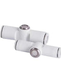 Fast Acting Quick Exhaust Valve With Built In Muffler for Air Lines Fits 240F and 340F Models, durable white build, dual ports