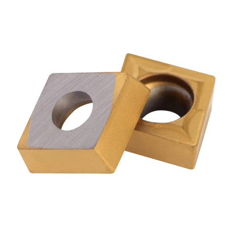 CCMT Turning Insert Set 32.5 Degree Carbide Inserts 9T304 For CNC Lathe Machining, close-up view showing square shape and hole.