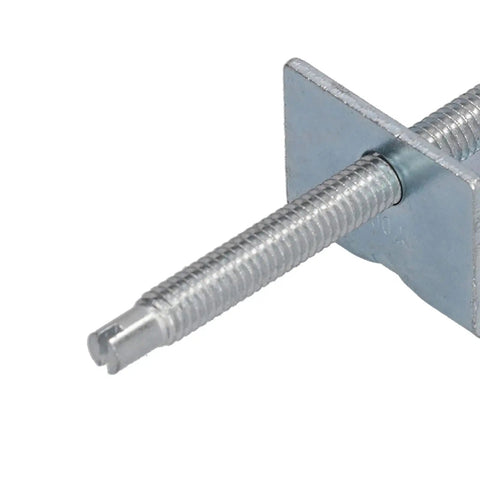 Close-up of Adjustable Furniture Feet Leveling Kit With Iron And Plastic Build No Wobble Screw Mounted Nut Leveler