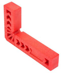 90 Degree Positioning Squares L Shaped ABS Right Angle Clamps 3.15 Inch Precision Locator For Woodworking Projects Like Picture Frames Cabinets And Box Gluing Pro Grade Handy Tool red ABS corner clamp