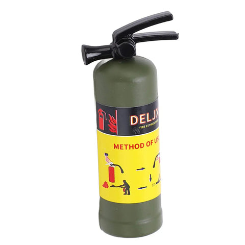 Kick Up Your Rig With This Realistic Mini Fire Extinguisher For Rc Cars Dead Simple Install And Lightweight Build Perfect For Axial Scx10 Wpl Mn Trail Trucks Straight Up Dope Look Green, green plastic mini fire extinguisher with usage instructions.