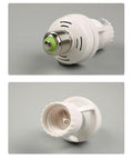 Hands Free Motion Sensor Light Socket E27 With PIR Bulb Holder Adapter 100 To 240 Volt Auto On Off white plastic