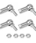 4 Pack M5 Right Thread Ball Socket Universal Joints Carbon Steel Ball Head Rod End Bearings Zinc Plated High Hardness Low Friction Great For Automotive Doors Cabinets And Hinged Fixtures, four rod ends with nuts
