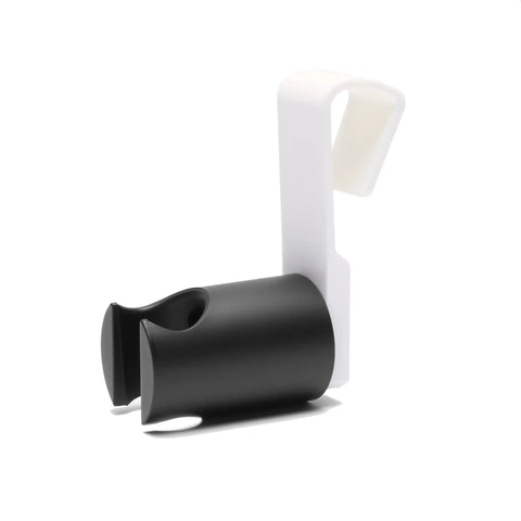 Matte Black Stainless Steel Handheld Bidet Sprayer Kit With Dual Spray Options wall holster, white and black plastic wall mount