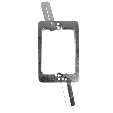 Metal bracket from Single Gang Drywall Brackets Pack Of 10 Retrofit Ready Low Voltage Installations No More Plastic Cut In Boxes Hardware Included Quick And Easy Install For Any Wall Plate Switch Or Dimmer
