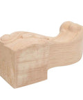 European Style Engraved Wooden Furniture Feet Carved Legs For Sofa Cabinet Table, Solid Rubber Wood, side angle view
