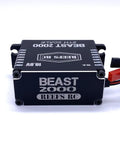 Beast 2000 1 5th Scale RC Servo With Aluminum Horns Submarine Waterproof 7 Point Seal Magnetic Angle Sensor High Torque PWM Control SEHREEFS103 shown from top angle.