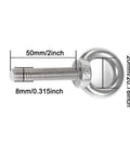 4 Pack M8 Stainless Steel Eye Bolts With Washers And Nuts, Beefy Heavy Duty Ring Eyebolts For Lifting And Securing, 2 Inch Thread Length, 85mm Total Length, 20mm Ring Inner Diameter