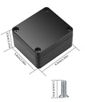 Built Tough Abs Plastic Electrical Junction Box Set Of Six IP65 Water Resistant Power Housing For Smooth Diy Projects And Circuit Assembly 2.5 X 2.3 X 1.4 Inches dimensions and screw included.