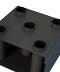 Top view of Barbell Holder Rack Vertical Storage Stand with five-hole design, sturdy steel construction for gym and home use.