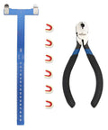 Archery Bow String Nocking Points Kit With T Square Ruler And Buckle Pliers, 6 Nocking Buckles, Recurve Bowstring Accessory Set