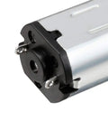 Close-up of GA12 N20 Micro DC 6V 200 RPM High Speed Reduction Motor With Mini Metal Gear Box And Two Terminals, showing motor connections