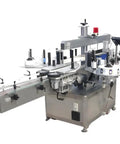 Heavy Duty Automatic Labeling Machine With Plc Control For Instant Printing On Food Beverage Cosmetics Boxes Jars Cans side view.