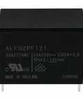 Heavy Duty 12V DC Coil Power Relay 33A SPST NO Four Pin Through Hole PCB Mount black relay with leg pins for HVAC EV chargers.