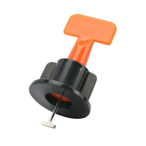 Tile Leveling System 200pc Pack Reusable Tile Levelers And Spacers For Walls And Floors With Handy Wrench close-up of single leveler