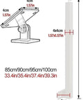 Pro Grade Adjustable Side Mount Railing Kit Featuring 270 Degree Flat Brackets And Square Iron Spindle Post dimensions showing sizes and structure.