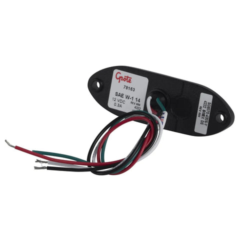 Rugged As Nails Surface Mount LED Directional Warning Light Ultra Low Profile Amber 3 Diode High Intensity Built Tough With Die Cast Aluminum Base For Heavy Duty Work Fleets