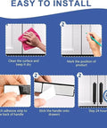 Step-by-step guide to install Six Pack Plastic Adhesive Cabinet Handles Self Stick Drawer Pulls No Drill Damage Free Installation