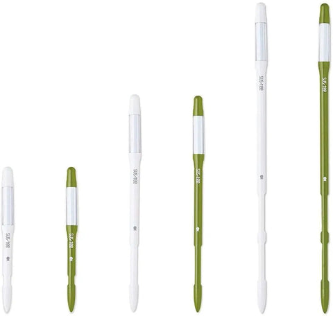 Leave In Soil Moisture Meter Pen Set Of Four For Home Garden Green Small Probes Continuous Plant Water Monitoring For Two Inch Two And A Half Inch And Three Inch Pots Easy To Read Digital Readout, four white and green probes