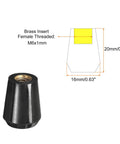 Revolving Handle Grip Set Phenolic Tapered Handles With Brass Insert 2Pcs M6x1mm Female Thread 20mm Length