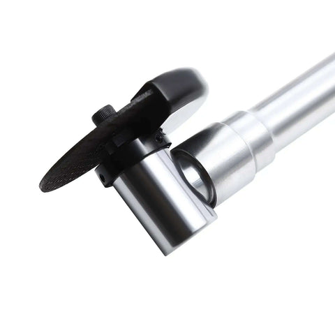 Close-up of a 3 Inch Pneumatic Cut Off Tool For Metal Cutting And More Heavy Duty Air Cutter with chrome-plated aluminum construction.