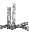 Five titanium GR2 double-end threaded studs, M6-1.0 x 20mm