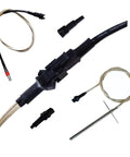 RTD Temperature Probe Sensor For Wood Pellet Grills 700 And 820 Series High Temperature Meat Probe Replacement Plug And Play Durable Sensor For Precise Even Cooking And Consistent Grilling, black wired probe and connector