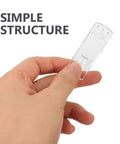 Hand holding a clear plastic shelf peg with text 'Simple Structure', Heavy Duty White Plastic Shelf Holder Pegs Set 50 Built Tough Construction