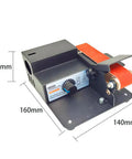 Mini Belt Grinding Machine With Stepless Speed Control For Rust Removal Polishing Engraving And Derusting Durable Sanding Tool side view with dimensions