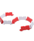 Red and white segments of Drift Track RC Barrier Kit For Off Road Racing DIY Setup 80 Piece Set Six Point Two By One Point Eight By Two Point Five