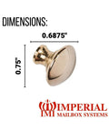 Solid Brass Mailbox Flag Knob In Gold Finish Three Quarters Inch Width Eleven Sixteenths Inch Height Three Quarters Inch Depth