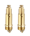 Slick Pair Of Solid Brass Basin Sink Drain Plugs With Smooth Push Pop Up Mechanism Rust Resistant Click Clack Stopper Bathroom Tub Vanity Fitting Stress Free Install Gonna Fit Perfectly Every Time.