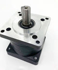 Planetary gearbox 3:1 for NEMA 34 stepper motor, 1/2 in input shaft, square mounting flange, front view