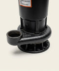 Submersible Grinder Pump For Wastewater And Dirty Water With Built In Debris Macerator System showing housing and discharge outlet detail.