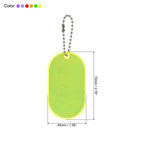 18 Pack Reflective Safety Pendants For Backpacks Keychains And Gear Multicolor Reflectors For Night Cycling Running Walking And Wheelchairs See And Be Seen Ready To Boost Visibility And Safety, single pendant with chain