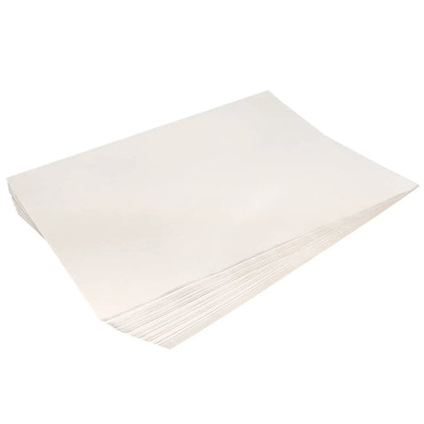 Top Shelf 500 Sheet Newsprint Wrapping Paper 12x16 Inches Blank Unprinted Packing Sheets stacked for moving and crafts.