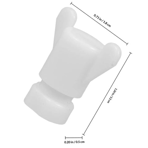 Close-up of white plastic nut from Plastic Nuts And Long Bolts Hardware Kit For Greenhouse Vent Windows Repair, Metric Screws And Washers