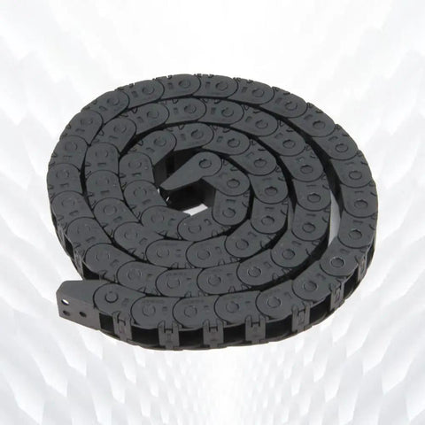 1 Meter Open Type Drag Chain Cable Carrier With 10x11mm Internal Size For 3D Printers And CNC Machines Includes End Connectors And Screwdriver Tool Built Tough Durable Plastic Cable Chain For Smooth Low Friction Motion.