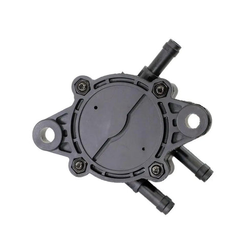 Top view of 3 Port Vacuum Fuel Pump For Small Engine Lawn Mower And Tractor, Universal Replacement With Durable Black Plastic Body