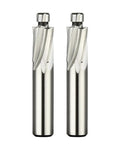 M5 Straight Shank Counterbore End Mill 4 Flute HSS End Milling Tool Set 2 Pieces 8mm Shank 9.5mm Cutting Edge 51mm Length