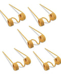 Set of 5 Ford hay rake teeth replaces OEM 76517, heavy-duty parts compatible with various tractor models for efficient hay harvest.
